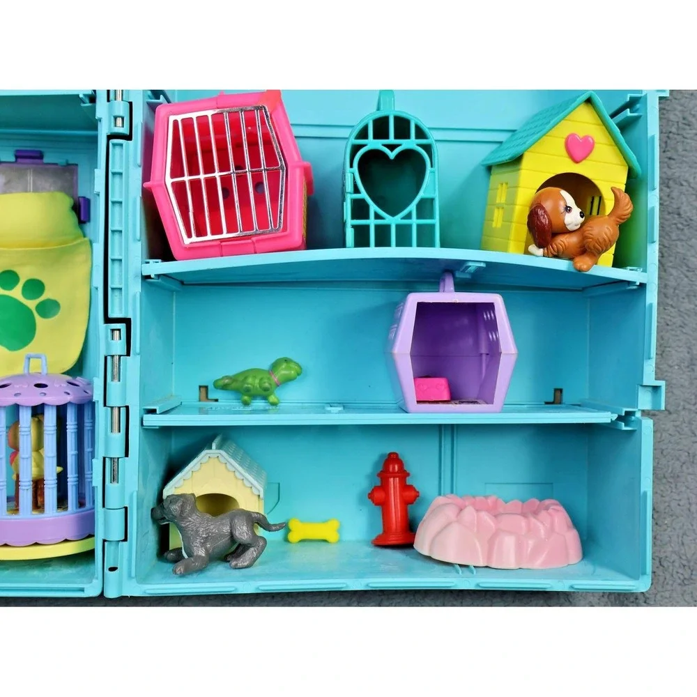 Vintage1992 Littlest Pet Shop Kenner Blue Carry Case Playset‎ Toy Pets Figures